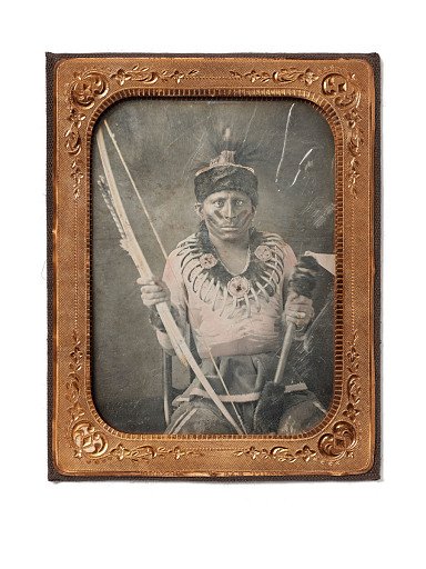 Daguerreotype of Bum-bemsue, a Sac and Fox chieftain, ca 1847