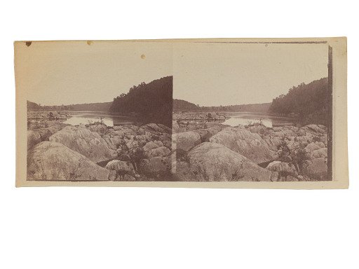 Rocks, river and hill