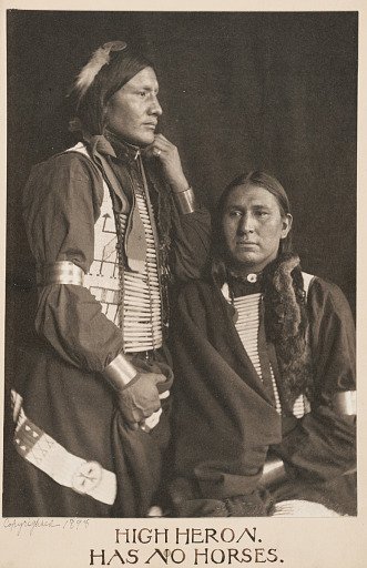 High Heron and Has-No-Horses, Sioux Indians