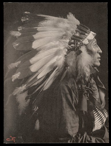 Chief Iron Tail, Sioux Indian, in Feather Headdress