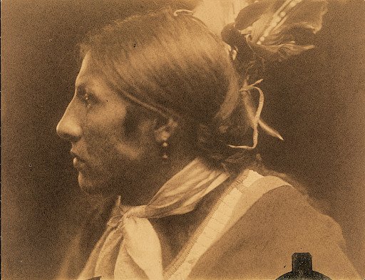 Amos Two Bulls, Sioux Indian, left profile