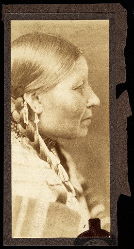 Wife of American Horse, Sioux Indian, cropped profile