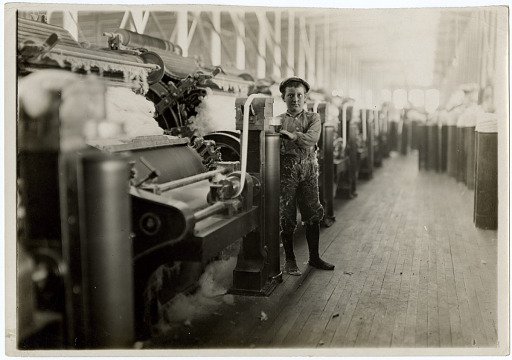Boy at Loom, Cotton Mill, Indiana, 1908