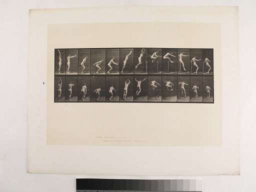 "Animal Locomotion. Plate 161."; Male, Jumping; standing high jump