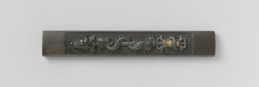 Sword knife hilt with dragon and sword