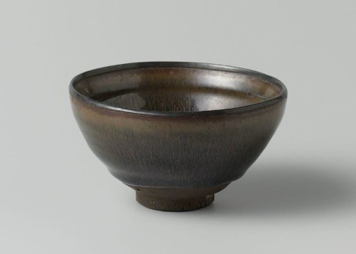 Tea bowl with a 'hare's fur' glaze