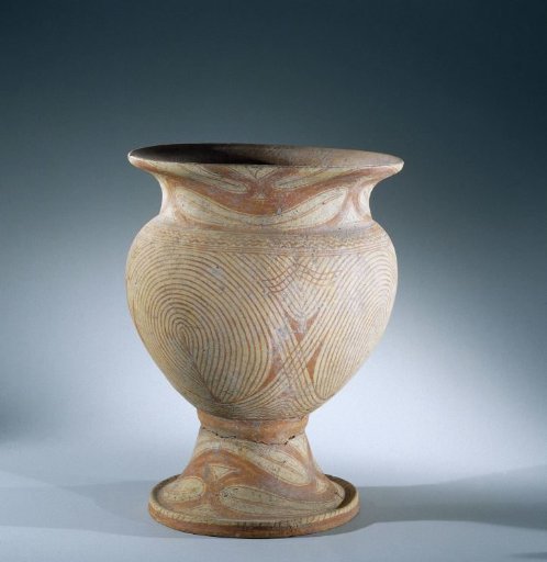 Jar with a spiraling pattern