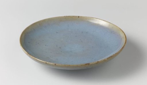 Dish with a lavender blue glaze