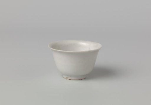 Bell-shaped bowl with a white glaze