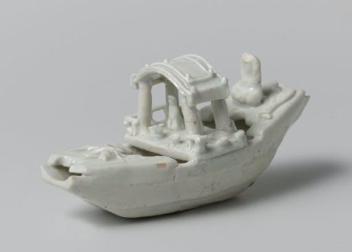 Boat with Three People and Objects