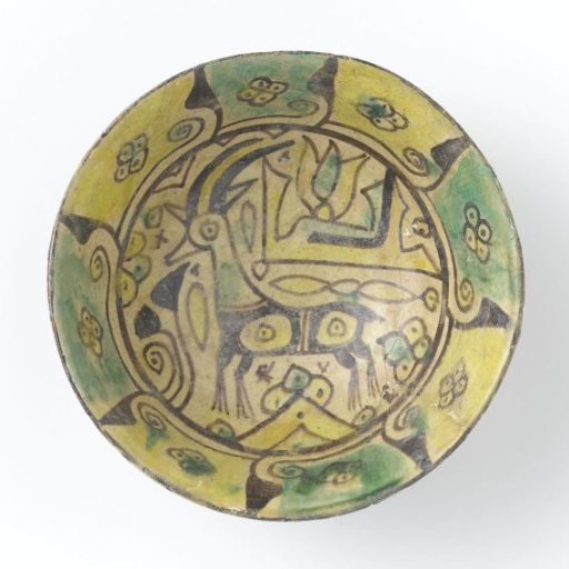 Bowl with a goat in the center