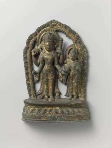 Statue of the divine couple Vishnu and Shri