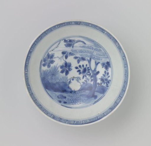 Bowl with a hare in a landscape