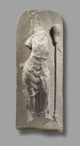 Sculpture fragment: head, arms and feet missing.