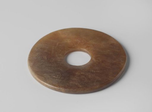 Bi; disc of brown jade