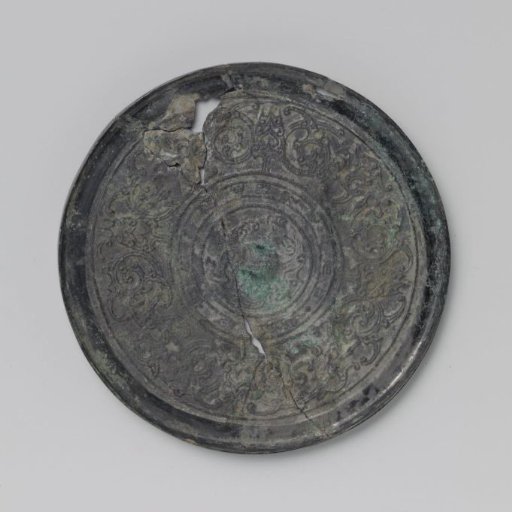 Mirror Decorated with Grotesque Figures