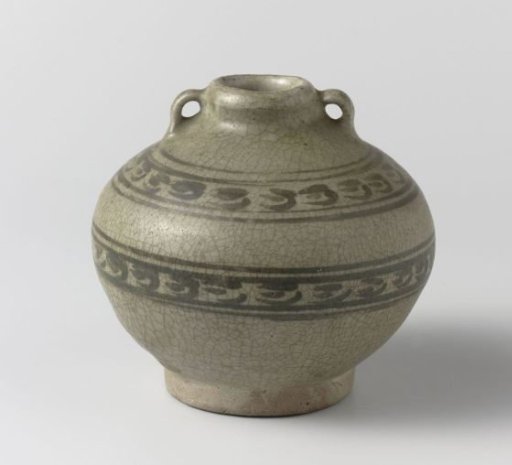 Jar with two ornamental borders
