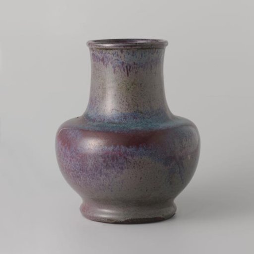 Ovoid vase with a red purple glaze