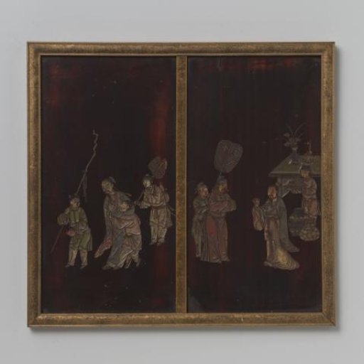Lacquer Panel with Chinese Figures