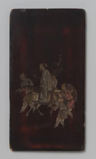 Lakpaneel met Chinese figuren
