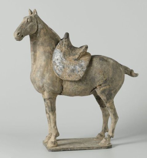 Tomb figure of a saddled horse