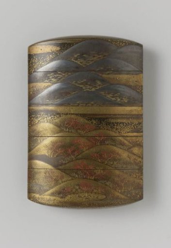 Inro with Hill Landscape