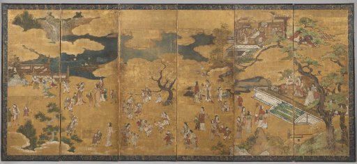 Six-panel room screen