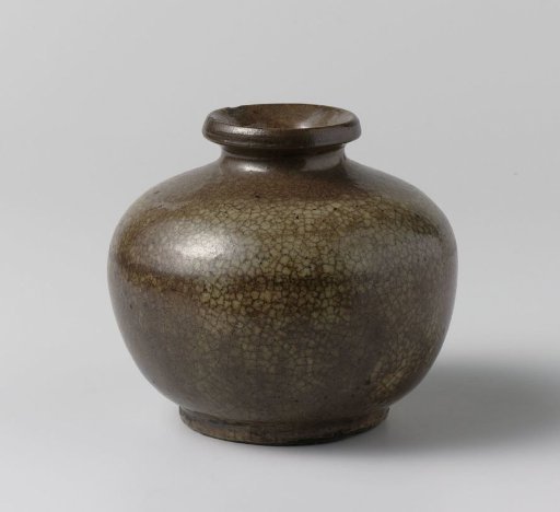 Bottle with a brown glaze