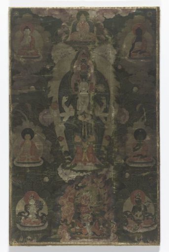 Tangka with a Depiction of the Eleven-Headed Avalokiteshvara