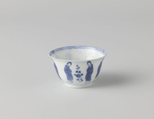 Cup with women and flower sprays