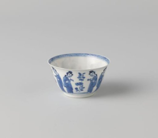 Cup with women and flower sprays