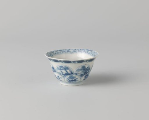 Cup with an erotic scene and flower sprays