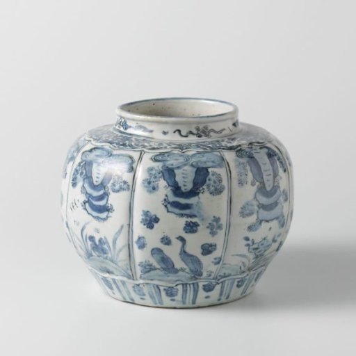 Melon-shaped pot