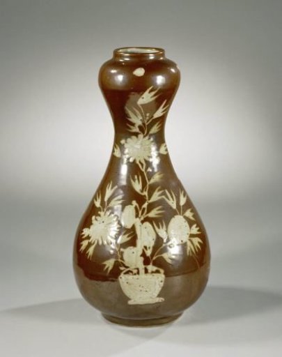 Vase with floral decoration