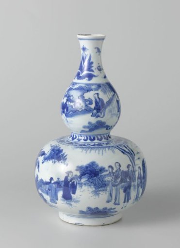 Bottle Depicting a Man Kneeling Before a Standing Woman