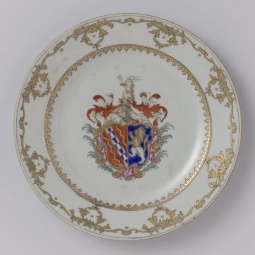 Plate with the arms of the Beauple family