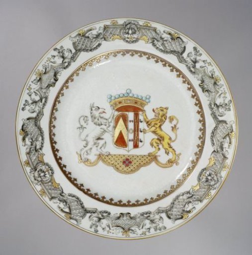 Plate with the arms of the Herzeele family