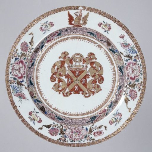 Plate with the arms of the De Neufville family