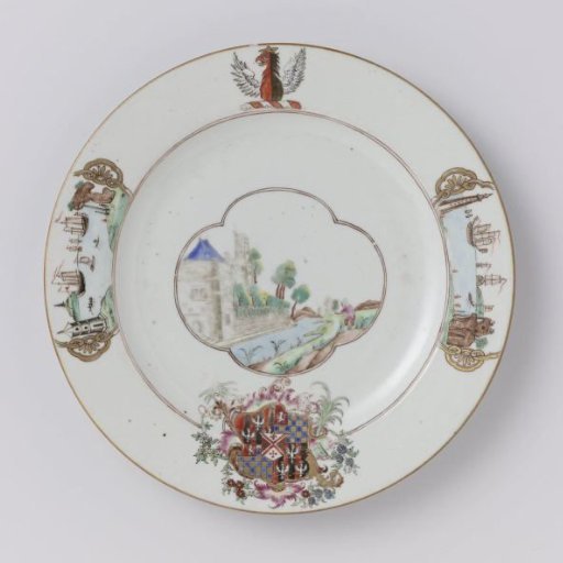 Plate with the arms of the Cooke, Twysden and Warren family