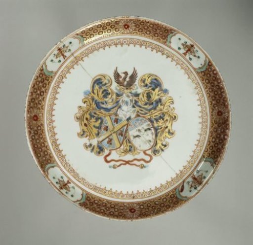 Plate with the arms of the De Neufville and De Wolff family