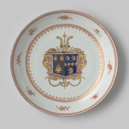 Dish with the arms of the Woodford and Lear families