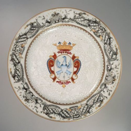 Dish with the arms of the Van der Broek of Dierkens family