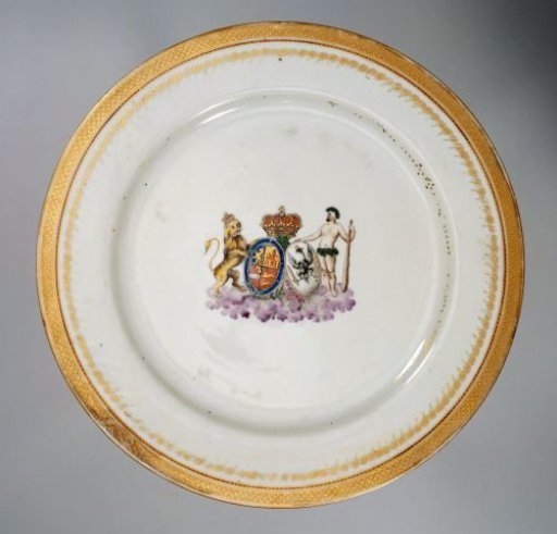 Plate with the arms of Oranje Nassau and Prussia
