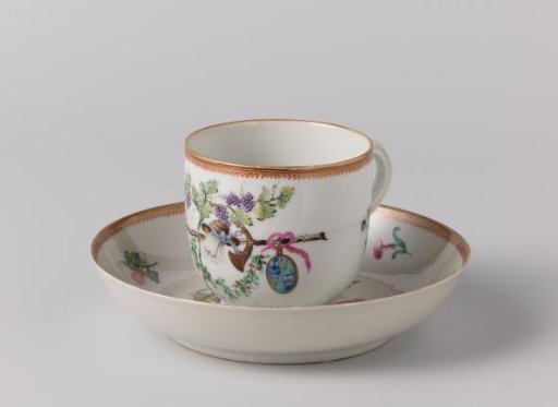 Saucer with the arms of the Visvliet and Sluymer families