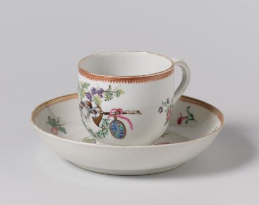 Saucer with the arms of the Visvliet and Sluymer families