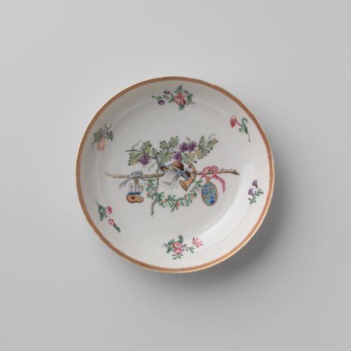 Saucer with the arms of the Visvliet and Sluymer families
