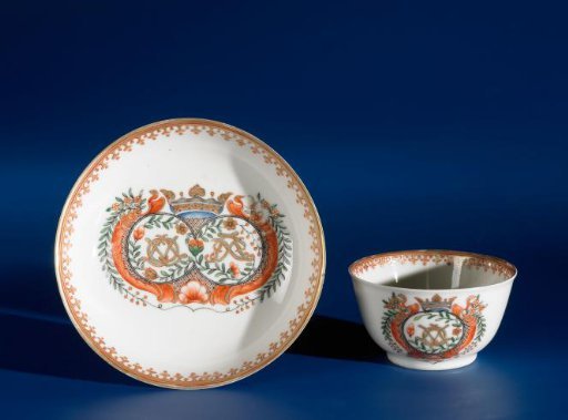 Bell-shaped cup with a crowned double monogram