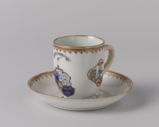 Saucer with the arms of the families Gordon and Forbes
