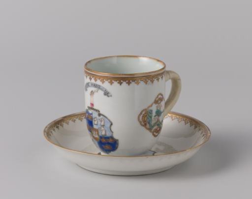 Cup with handle with the arms of the families Gordon and Forbes