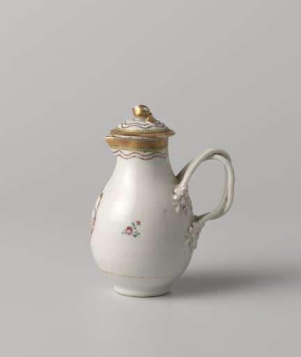 Milk jug with monogram and ornamental borders